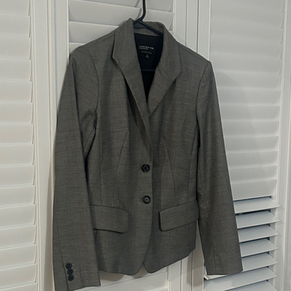 Jones New York Gray Stretch Blazer